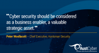 An article by Peter Woollacott talking about cyber security as a business enabler