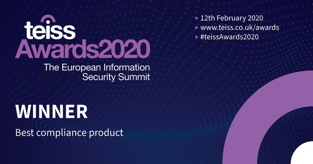 An image of TEISS Awards 2020 - Huntsman Security is the winner of best compliance product